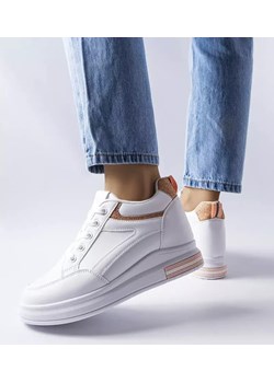 Białe sneakersy z brokatowymi wstawkami Bonevil ze sklepu gemre w kategorii Buty sportowe damskie - zdjęcie 162305892