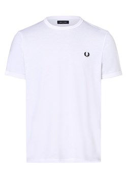 Fred Perry T-shirt męski Mężczyźni Bawełna biały jednolity ze sklepu vangraaf w kategorii T-shirty męskie - zdjęcie 162309442