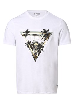GUESS T-shirt męski Mężczyźni Bawełna biały nadruk ze sklepu vangraaf w kategorii T-shirty męskie - zdjęcie 162309473