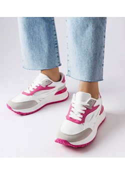 Biało-różowe sneakersy Batilda ze sklepu gemre w kategorii Buty sportowe damskie - zdjęcie 162310050
