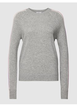 Sweter z dzianiny z kaszmiru z paskami w kontrastowym kolorze ze sklepu Peek&Cloppenburg  w kategorii Swetry damskie - zdjęcie 162312431