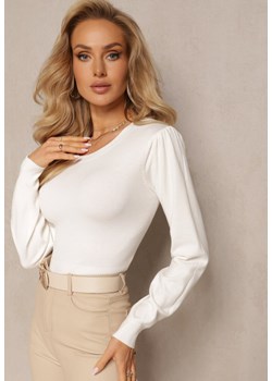 Biały Sweter z Długim Rękawem Sindella ze sklepu Renee odzież w kategorii Swetry damskie - zdjęcie 162318271