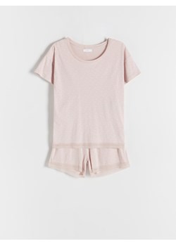 Reserved - Dwuczęściowa piżama - pastelowy róż ze sklepu Reserved w kategorii Piżamy damskie - zdjęcie 162319113