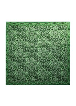 Damska chusta jedwabna we wzory duża zielona ze sklepu WITTCHEN w kategorii Szaliki i chusty damskie - zdjęcie 162327201