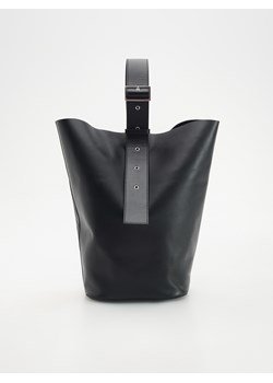 Reserved - Skórzana torba shopper - czarny ze sklepu Reserved w kategorii Torebki damskie - zdjęcie 162353311