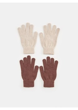 Sinsay - Rękawiczki 2 pack z dodatkiem wełny - kremowy ze sklepu Sinsay w kategorii Rękawiczki damskie - zdjęcie 162354422