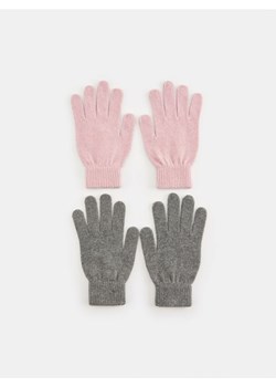 Sinsay - Rękawiczki 2 pack z dodatkiem wełny - różowy ze sklepu Sinsay w kategorii Rękawiczki damskie - zdjęcie 162354423