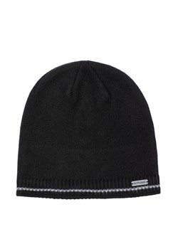 Męska czapka z kolorowym paskiem czarno-szara ze sklepu WITTCHEN w kategorii Czapki zimowe męskie - zdjęcie 162356244