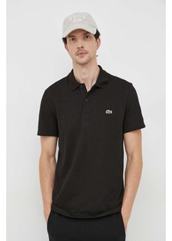 Lacoste polo męski kolor czarny gładki ze sklepu ANSWEAR.com w kategorii T-shirty męskie - zdjęcie 162358163