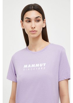 Mammut t-shirt sportowy Core kolor fioletowy ze sklepu ANSWEAR.com w kategorii Bluzki damskie - zdjęcie 162358512