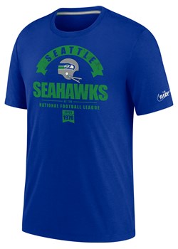 T-shirt męski z mieszanki trzech materiałów Nike Historic (NFL Seahawks) - Niebieski ze sklepu Nike poland w kategorii T-shirty męskie - zdjęcie 162361384