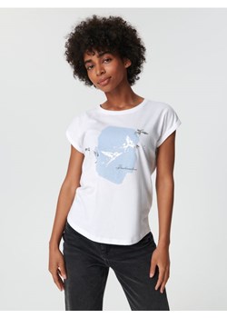 Sinsay - Koszulka z nadrukiem - biały ze sklepu Sinsay w kategorii Bluzki damskie - zdjęcie 162369422