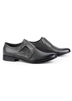 Skórzane buty wizytowe Monki 287LU szare ze sklepu butyolivier w kategorii Buty eleganckie męskie - zdjęcie 162370941