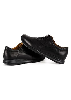 Buty męskie skórzane casual 902KNT czarny lico z czarnym ze sklepu butyolivier w kategorii Półbuty męskie - zdjęcie 162370991