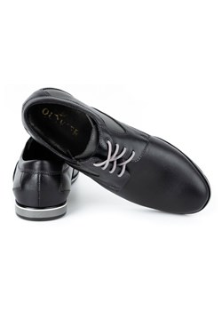 Buty męskie skórzane casual 275LU czarne ze sklepu butyolivier w kategorii Buty eleganckie męskie - zdjęcie 162371153