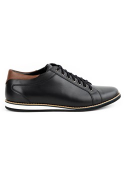 Buty męskie skórzane 7008KB czarne ze sklepu butyolivier w kategorii Półbuty męskie - zdjęcie 162371380