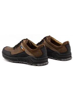 Męskie buty trekkingowe skórzane 292GT brązowe ze sklepu butyolivier w kategorii Buty trekkingowe męskie - zdjęcie 162371381