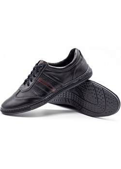 Buty męskie skórzane 521 czarne ze sklepu butyolivier w kategorii Półbuty męskie - zdjęcie 162371411