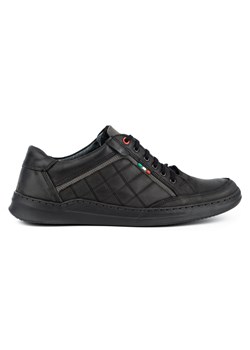 Buty męskie skórzane casual 297GT czarne ze sklepu butyolivier w kategorii Półbuty męskie - zdjęcie 162371454