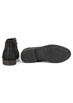 Buty męskie trzewiki zimowe skórzane 103KAM czarne ze sklepu butyolivier w kategorii Półbuty męskie - zdjęcie 162371570