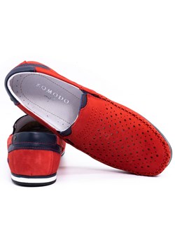 Buty męskie skórzane mokasyny 876 lato czerwone ze sklepu butyolivier w kategorii Mokasyny męskie - zdjęcie 162371580