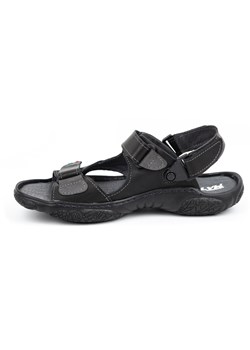 Klapki sandały męskie skórzane dla kierowcy 362MA czarne ze sklepu butyolivier w kategorii Sandały męskie - zdjęcie 162371661