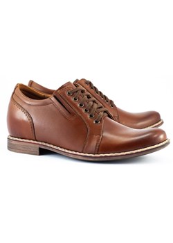 Buty męskie skórzane podwyższające P24 brązowe ze sklepu butyolivier w kategorii Buty eleganckie męskie - zdjęcie 162371813