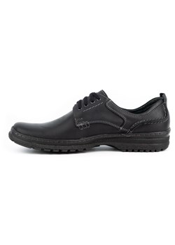Buty męskie skórzane casual 221GT czarne ze sklepu butyolivier w kategorii Półbuty męskie - zdjęcie 162372142
