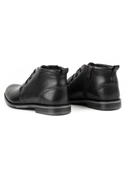 Buty męskie zimowe skórzane 135KAM czarne ze sklepu butyolivier w kategorii Półbuty męskie - zdjęcie 162372170