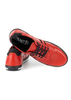 Buty męskie skórzane casual 1801 czerwone ze sklepu butyolivier w kategorii Półbuty męskie - zdjęcie 162372963