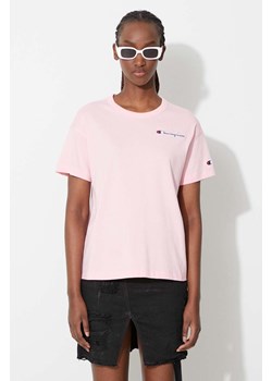 Champion t-shirt damski kolor różowy 114167-KK002 ze sklepu PRM w kategorii Bluzki damskie - zdjęcie 162380663