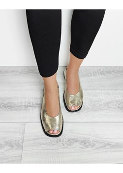 złote sandały damskie skórzane 108-37-ZŁOTY ze sklepu KULIG w kategorii Sandały damskie - zdjęcie 162388674