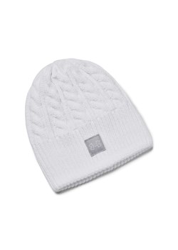 Damska czapka zimowa Under Armour Halftime Cable Knit Beanie - biała ze sklepu Sportstylestory.com w kategorii Czapki zimowe damskie - zdjęcie 162390933