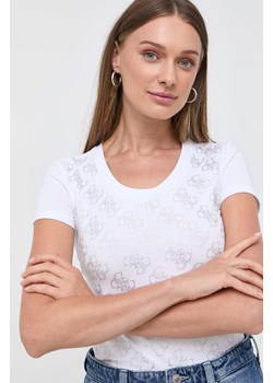 Guess t-shirt damski kolor biały ze sklepu ANSWEAR.com w kategorii Bluzki damskie - zdjęcie 162393530
