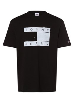 Tommy Jeans T-shirt męski Mężczyźni Bawełna czarny nadruk ze sklepu vangraaf w kategorii T-shirty męskie - zdjęcie 162394344
