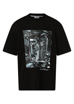 Carlo Colucci T-shirt męski Mężczyźni Bawełna czarny nadruk ze sklepu vangraaf w kategorii T-shirty męskie - zdjęcie 162394370