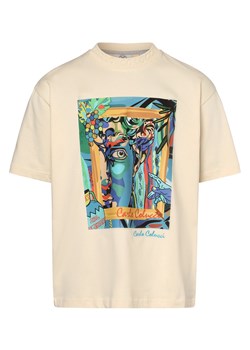 Carlo Colucci T-shirt męski Mężczyźni Bawełna écru nadruk ze sklepu vangraaf w kategorii T-shirty męskie - zdjęcie 162394371