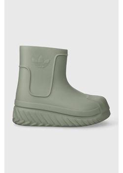 adidas Originals kalosze Adifom Superstar Boot damskie kolor zielony IE4614 ze sklepu PRM w kategorii Kalosze damskie - zdjęcie 162395181