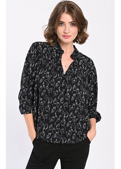 Luźna koszula damska w kobiece twarze K-Eden, Kolor czarno-biały, Rozmiar M, Volcano ze sklepu Primodo w kategorii Koszule damskie - zdjęcie 162397883