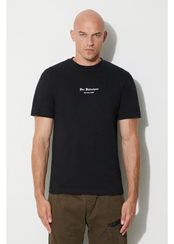Han Kjøbenhavn t-shirt bawełniany kolor czarny gładki ze sklepu PRM w kategorii T-shirty męskie - zdjęcie 162411411