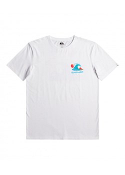 Męski t-shirt z nadrukiem QUIKSILVER Ocean Bed - biały ze sklepu Sportstylestory.com w kategorii T-shirty męskie - zdjęcie 162411471