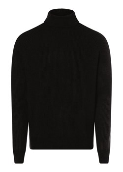 Andrew James Sweter z czystego kaszmiru Mężczyźni Kaszmir czarny jednolity ze sklepu vangraaf w kategorii Swetry męskie - zdjęcie 162413000