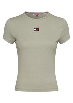 Tommy Jeans T-shirt damski Kobiety Bawełna seledynowy jednolity ze sklepu vangraaf w kategorii Bluzki damskie - zdjęcie 162413013