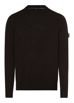 JOOP! Sweter męski Mężczyźni Wełna błotnisty jednolity ze sklepu vangraaf w kategorii Swetry męskie - zdjęcie 162413024