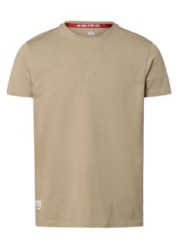 Alpha Industries T-shirt męski Mężczyźni Bawełna beżowy nadruk ze sklepu vangraaf w kategorii T-shirty męskie - zdjęcie 162413032