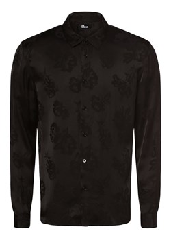 The Kooples Koszula męska Mężczyźni Modern Fit Satyna czarny wzorzysty ze sklepu vangraaf w kategorii Koszule męskie - zdjęcie 162413054