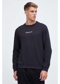 Reebok bluza męska kolor czarny gładka ze sklepu ANSWEAR.com w kategorii Bluzy męskie - zdjęcie 162415163
