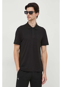 Lacoste polo męski kolor czarny gładki ze sklepu ANSWEAR.com w kategorii T-shirty męskie - zdjęcie 162416050