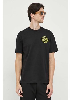 Lacoste t-shirt bawełniany kolor czarny z nadrukiem ze sklepu ANSWEAR.com w kategorii T-shirty męskie - zdjęcie 162416420