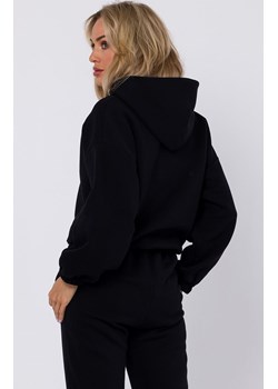 Bluza damska z kapturem czarna M759, Kolor czarny, Rozmiar L/XL, MOE ze sklepu Primodo w kategorii Bluzy damskie - zdjęcie 162419490